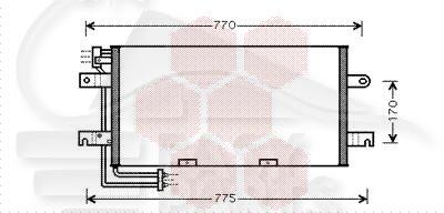 CONDENSEUR TT TYPES 625 X 310 X 22 Pour VOLKSWAGEN TRANSPORTER T4 - VO202 08/96→10/03