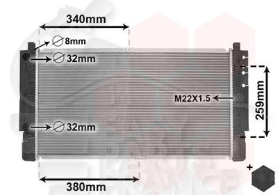 RADIA TT TYPES SAUF 2.5 TDI KW111 720 X 415 X 34 Pour VOLKSWAGEN TRANSPORTER T4 - VO202 08/96→10/03