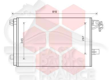 CONDENSEUR TT TYPES 675 X 440 X 16 Pour VOLKSWAGEN TRANSPORTER T5 - VO204 11/09→