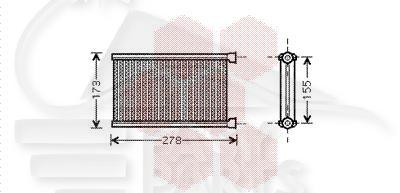 RADIA DE CHAUF TT TYPES M/DENSO 144 X 253 X 27 Pour BMW S1 E87/E81 LCI - BM011 05/07→01/11