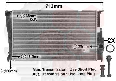 RADIA DIESEL BA/BM 600 X 342 X 32 Pour BMW S1 E82 - E88 COUPE / E82 CABRIO - BM012 01/07→