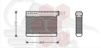RADIA DE CHAUF TT TYPES A/CLIM - S/COMPACT 242 x 140 x 42 Pour BMW S3 E36 4 PTES - BM031 09/96→06/98
