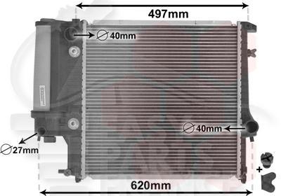 RADIA 316/318 BA - S/CLIM - 320/325/328 BA A/CLIM 440 x 440 x 34 12/90 - Pour BMW S3 E36 4 PTES - BM031 09/96→06/98