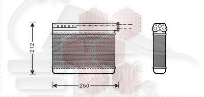 RADIA DE CHAUF TT TYPES A/CLIM - S/COMPACT 242 x 140 x 42 Pour BMW S3 E36 COUPE/CABRIO - BM033 09/96→06/98