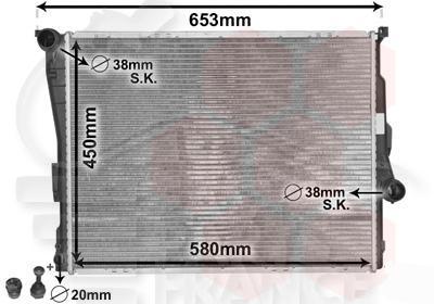 RADIA TT TYPES BA/BM +/- CLIM 580 x 450 x 33 Pour BMW S3 E46 4 PTES / BREAK - BM040 07/98→08/01