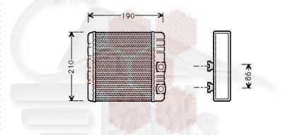 RADIA DE CHAUF TT TYPES A/CLIM 206 x 135 x 32 Pour BMW S3 E46 3 PTES / COUPE - BM042 07/98→01/03