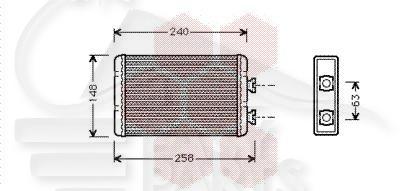 RADIA DE CHAUF TT TYPES S/CLIM 205 x 145 x 32 Pour BMW S3 E46 COMPACT - BM044 06/01→12/04
