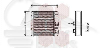 RADIA DE CHAUF TT TYPES A/CLIM 206 x 135 x 32 Pour BMW S3 E46 COMPACT - BM044 06/01→12/04