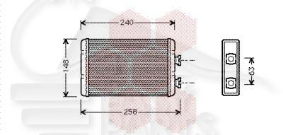 RADIA DE CHAUF TT TYPES S/CLIM 205 x 145 x 32 Pour BMW S3 E46 3 PTES / COUPE - BM043 02/03→
