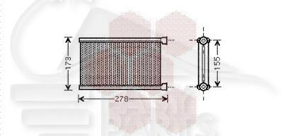 RADIA DE CHAUF TT TYPES M/DENSO 144 X 253 X 27 Pour BMW S3 E90 - E91 - BM051 03/09→08/11