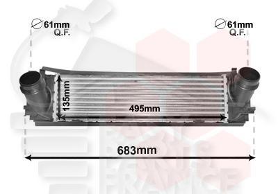 ECHANGEUR 325/330 D 495 X 133 X 100 Pour BMW S3 F30/F31 LCI - BM072 08/15→10/18