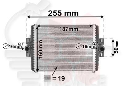 RADIA 328 I - 330 D XDRIVE EXTRA COOLER 187 X 160 X 28 Pour BMW S3 F30/F31 LCI - BM072 08/15→10/18