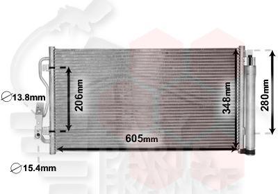 CONDENSEUR TT TYPES 610 X 325 X 16 Pour BMW S3 F30/F31 LCI M-TECH - BM073 08/15→
