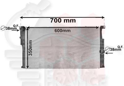 RADIA 320/328/335 I XDRIVE - 316 D HOT CLIMATES - 318/320 D XDRIVE-HOT CLIMATES - 325 D BM 600 X 350 X 34 Pour BMW S3 GT F34 - BM076 05/13→02/16