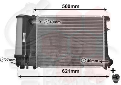 518 - 520 - 525 I +/- CLIM BM 440 x 328 x 30 Pour BMW S5 E34 - BM081 09/88→10/95