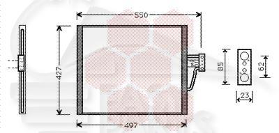 CONDENSEUR TT TYPES SAUF - 520/525/530 D 470 X 432 X 25 - 08/97→ Pour BMW S5 E39 - BM090 11/95→08/00