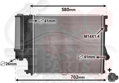 RADIA ESS TT TYPES +/- CLIM BM 520 X 438 X 32 →08/98 Pour BMW S5 E39 - BM090 11/95→08/00