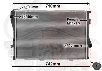 RADIA 535 BM - 540 BA A/CLIM →08/98 650 X 438 X 34 Pour BMW S5 E39 - BM090 11/95→08/00