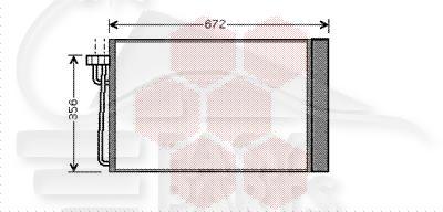 CONDENSEUR ESS TT TYPES 590 x 442 x 16 Pour BMW S5 E60 - E61 - BM101 04/07→03/10