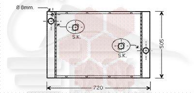 RADIATEUR 630I 3.0I - 07→ 623 X 486 X 24 Pour BMW S6 E63 / E64 - BM121 09/06→11/10