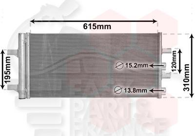 CONDENSEUR 18I /2.5 IX/2.8 IX 305 X 345 X 16 Pour BMW X1 F48 - BM144 09/15→