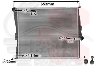 RADIA TT TYPES BA/BM 580 X 495 X 30 Pour BMW X3 E83 - BM150 01/04→09/06