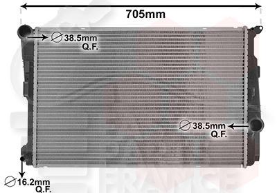 RADIATEUR TT TYPES SAUF 28I MOT N52 B30 A 600 X 390 X 32 Pour BMW X3 F25 LCI - BM113 04/14→