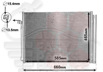 CONDENSEUR TT TYPES 630 x 465 x 16 Pour BMW X5 E70 - BM170 03/07→03/10