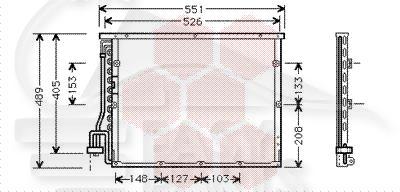 CONDENSEUR 1.8/1.9/2.0 I 465 X 445 X 22 Pour BMW Z3 E37 - BM190 04/95→01/03