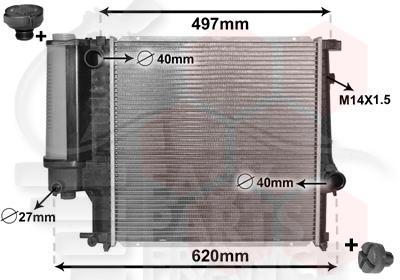 RADIA 1.8/1.9 I BM 440 x 440 x 34 Pour BMW Z3 E37 - BM190 04/95→01/03