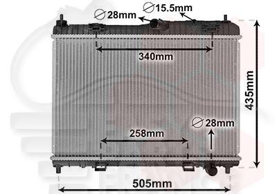 RADIA 1.6 TI-VCT 350 X 563 X 17 Pour FORD B MAX - FD200 10/12→