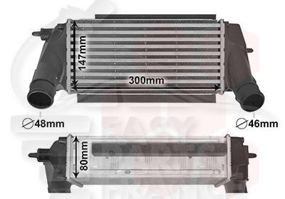 ECHANGEUR 1.0 ECOBOOST 300 X 150 X 80 Pour FORD B MAX - FD200 10/12→