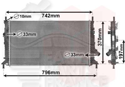 RADIA 1.6 A/CLIM - 1.8/2.0 +/- CLIM 671 X 376 X 14 Pour FORD C MAX - FD010 10/03→02/07