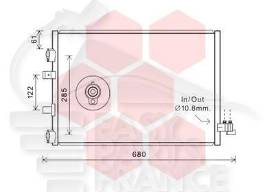 CONDENSEUR 1.6 TDCI 590 X 377 X 16 Pour FORD C MAX - FD012 10/10→06/15