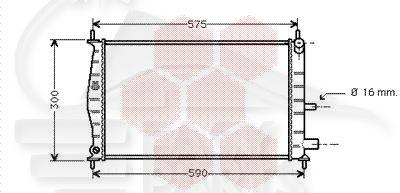 RADIA 1.3 I EFI SS CLIM 500 X 303 X 30 Pour FORD FIESTA - FD032 09/95→08/99