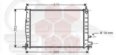 RADIA 1.3 I EFI + CLIM 500 X 359 X 30 Pour FORD FIESTA - FD032 09/95→08/99