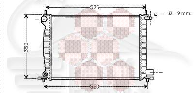 RADIA 1.8 D - TD +/- CLIM 500 X 362 X 14 Pour FORD FIESTA - FD032 09/95→08/99