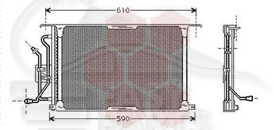CONDENSEUR TT TYPES 515 x 362 x 22 Pour FORD FIESTA - FD032 09/95→08/99
