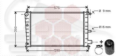 RADIA 1.2/1.4 EFI SS CLIM 500 X 303 X 30 Pour FORD FIESTA - FD033 09/99→03/02