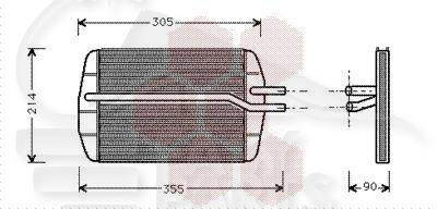 RADIA DE CHAUF TT TYPES 247 X 207 X 28 Pour FORD FIESTA - FD033 09/99→03/02