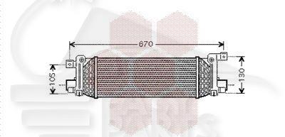 ECHANGEUR 1.4/1.6 TDCI 450 X 152 X 50 Pour FORD FIESTA - FD035 01/06→10/08