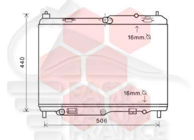 RADIA 1.4 BA 350 X 560 X 16 Pour FORD FIESTA - FD036 11/08→12/12