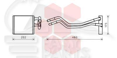RADIA DE CHAUF TT TYPES 170 X 165 X 26 Pour FORD FIESTA - FD036 11/08→12/12