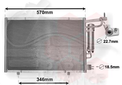 CONDENSEUR 1.25/1.4/1.6TI - 1.5 TDCI →02/13 525 X 350 X 16 Pour FORD FIESTA - FD037 01/13→04/17