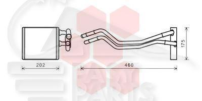 RADIA DE CHAUF TT TYPES 170 X 165 X 26 Pour FORD FIESTA - FD037 01/13→04/17