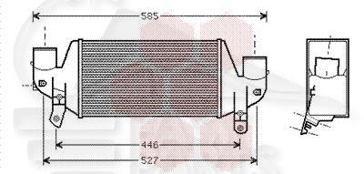 ECHANGEUR 1.8 TDCI/TDDI I 338 X 127 X 73 Pour FORD FOCUS - FD050 11/98→09/01