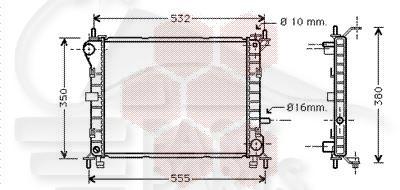 RADIA 1.4/1.6 S/CLIM 450 X 358 X 20 Pour FORD FOCUS - FD051 10/01→02/05