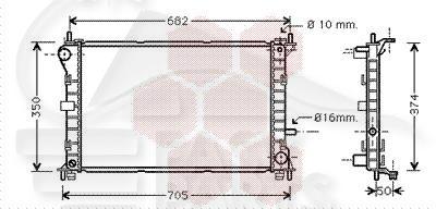 RADIA 1.6/1.8/2.0 BA +/- CLIM 600 X 370 X 25 Pour FORD FOCUS - FD051 10/01→02/05