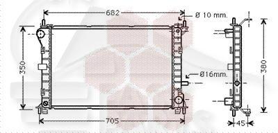 RADIA 1.8/2.0 A/CLIM - 1.8TDCI/TDDI +/-CLIM 600 X 388 X 25 Pour FORD FOCUS - FD051 10/01→02/05