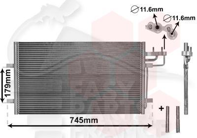 CONDENSEUR TT TYPES 628 X 374 X 16 Pour FORD FOCUS - FD052 04/04→12/07